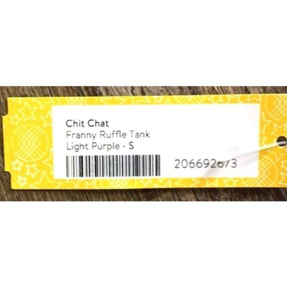 Chit Chat 💜 Franny Ruffle Tank 💜 Light Purple - Picture 4 of 4